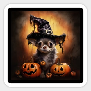 Happy Chihuahua Halloween Sticker